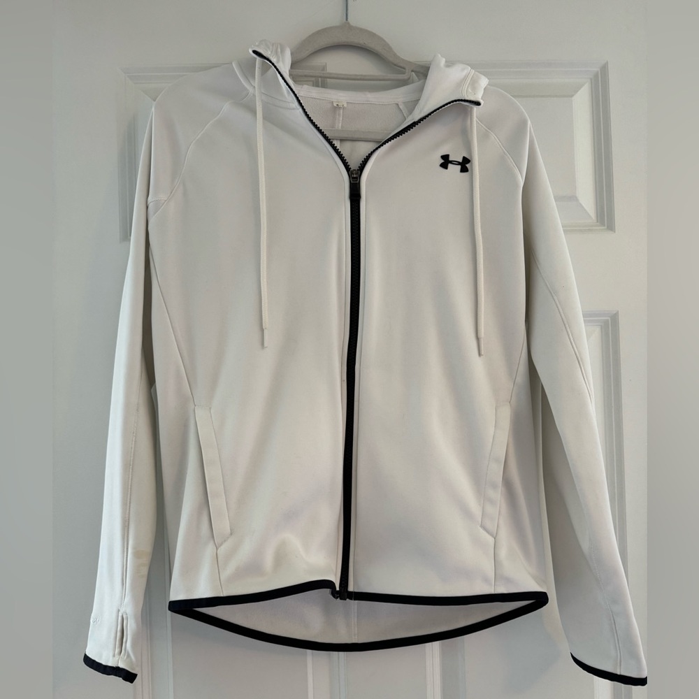 White Under Armour full zip hoodie